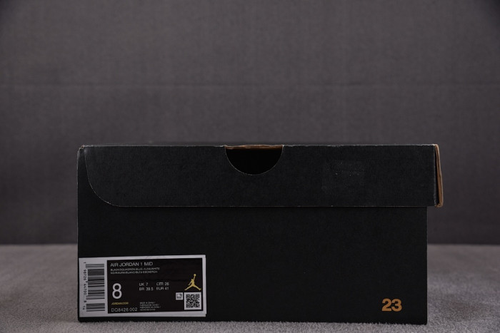 Air Jordan 1 Mid Black Aura Squadron Blue DQ8426-002