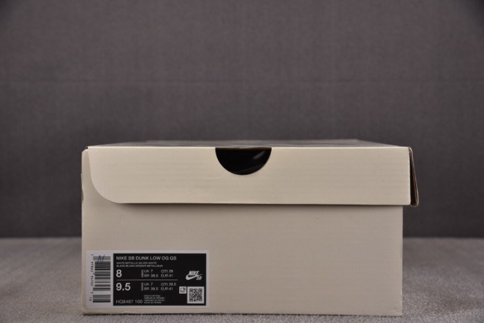 Nike SB Dunk Low 94 White Metallic Silver HQ8487-100