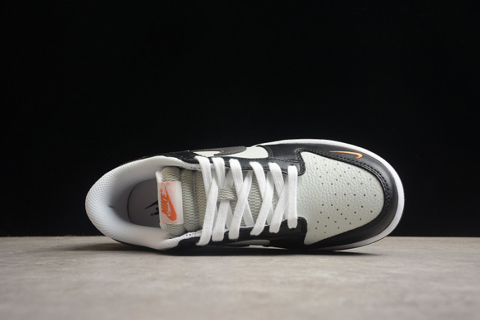 nike dunk low black grey orange fn7808-001