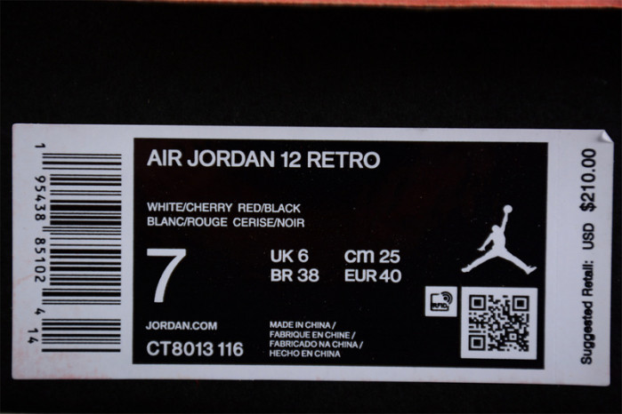 air jordan 12 cherry ct8013-116