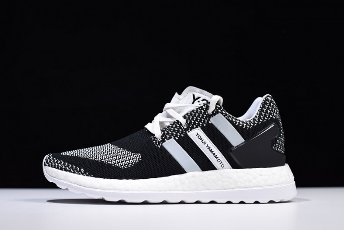  y-3 pure boost zg knit (black / white) aq5731