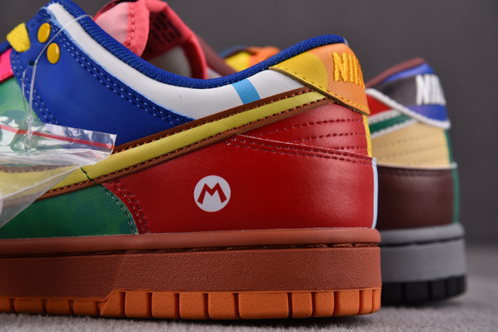 nike dunk low "what the S*per mario" custom dh0952-101