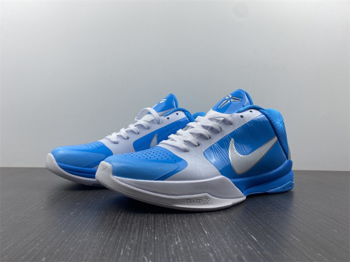 nike zoom kobe 5 blue grey white metallic sliver 407710-102